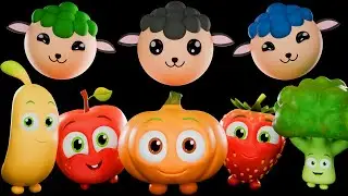 🐑🍉 Baa Baa Black Sheep - Funky Fruits Baby Sensory | Fun Video with Music! 🍓