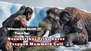 Life 50,000 Years Ago | Neanderthal Tribe Saves Trapped Mammoth Calf