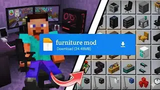 FURNITURE MOD/ADDON FOR MINECRAFT PE 1.21 | MINECRAFT FURNITURE MOD KAISE DOWNLOAD KAREN | Hindi😍