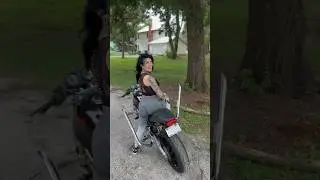 She wanted her Ducati to sound like a Harley Davidson 😳 @cammiebayyy