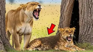 Bees Attack Lion Cub &ndash; What the Mother Did Was horrible...