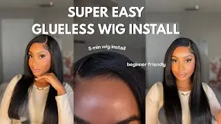 Beauty Forever Bye Bye Knots Light Yaki Straight Glueless Wig Human Hair with Side Swept Bangs