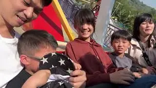 土豆弟第一次坐海盜船，恐懼藏不住啊🤣