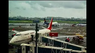 Air India's Boeing 747-400 (VT-ESP) serving flight AI 965 departure from Mumbai & over Arabian Sea