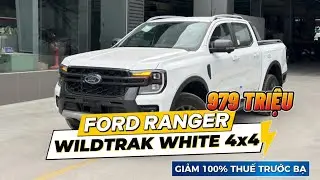 FORD RANGER WILDTRAK WHITE 4x4 2025 | SẴN XE ĐỦ MÀU GIAO NGAY | GIÁ BÁN 979 TRIỆU | LH: 0969-445-614