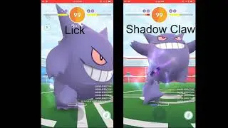 Raid Boss #135 - Lick/Shadow Claw Comparison vs Gengar T4  (Cloudy)