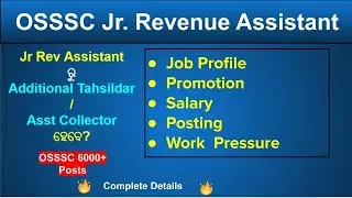 OSSSC Junior Revenue Assistant Job Profile | Junior Revenue Assistant Promotion | OSSC Help