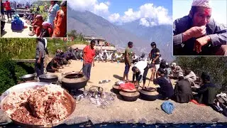 dharme brother went to another village for invited village PARTY with friends @ruralnepall