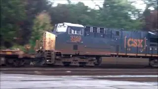 7 Engine UP CSX Lashup Meets CSX Train
