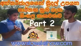 SL GEEK | සිංහලෙන් - E-Money Sinhala Discussion With tecHCD Part 2