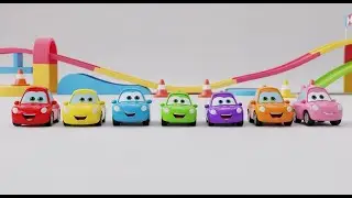 Corrida de Sete Carrinhos de Brinquedo | Vídeo de Carros e Competição para Crianças