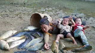 How to harvest giant fish ponds to sell - build a fish preservation oven with your children