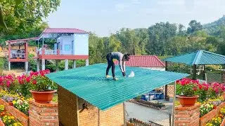 Building a Durable Storage Shed with Red Bricks, Steel and Roofing Sheets. L&yacute; Hồng Quản