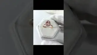 #Oval #Morganite and #Diamond Halo #Ring in 14k #Rose #Gold #engagementring #gemstonerings