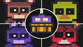 FNAF Pixel Art - All Jumpscares & Extras