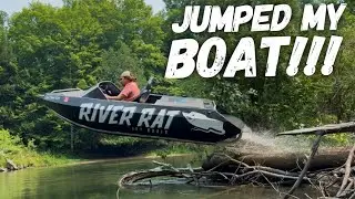 Hitting a Log Jam With My Mini Jet Boat! 