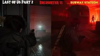 Underground tunnel Red Train Station full Walk Through-The last of us II Remastered.