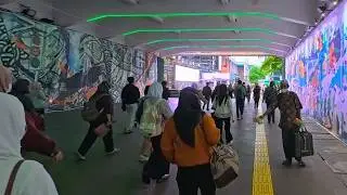 Jakarta at 6AM &ndash; Morning Commuters Flood Sudirman (4K Walk)