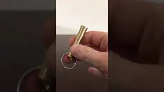 Golden brass whistle with keyring