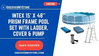 INTEX 15' x 48'' Prism Frame Pool Set with Ladder, Cover, & Pump