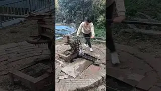 Ancient water pump in action: a simple yet effective design