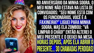 Minha sogra zombou de mim   Você achou mesmo que foi convidada   Então eu fui embora, mas então