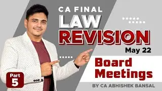 CA Final Law Revision - 5 | MAY 2022 & ONWARDS