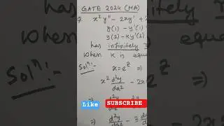 GATE 2024 Cauchy&ndash;Euler Equation | ODE Solved Question #shortsfeed #gate2026 #gate