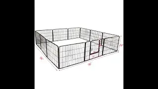 QRDA 12-Panel Dog Pet Folding Metal Exercise Playpen,for Indoor and Outdoor 24