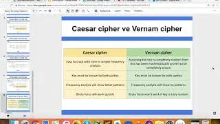 Data Representation - Encryption - Caesar cipher vs Vernam cipher