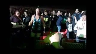 Woman's Funny Reaction To RVD Legdrop Amongst The Fans - OTT Scrappermania 6