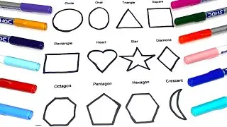 Shapes. Colouring and painting for kids and toddlers. Nisha colouring