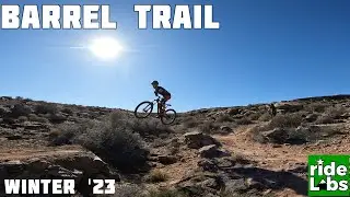 Mountain biking jumps, drops, rolls and tech on Barrel Trail, winter 2023