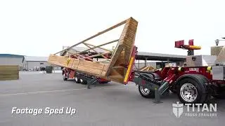 Unloading Building Trusses at the Jobsite - Titan Truss Trailers