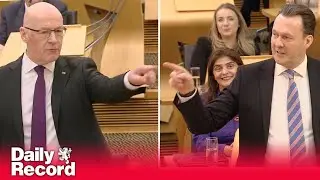 John Swinney branded 'the master of wandering drivel' in fiery clash with Tories at FMQs