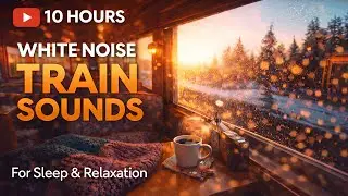 10 Hours Cozy Train White Noise 🚆 Night Ride with Window Droplets for Sleep #cozy #nightrain #train