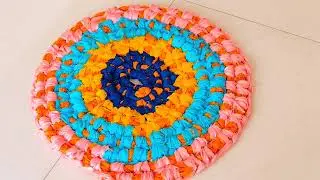 New Colourful Design Waste Saree Doormat / Paydan Tutorial 