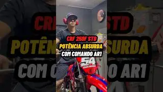 CRF 250F STANDER COM NOSSO COMANDO AR1! 😱🔥🚀#crf250f #250f #crf #motoforte #comandocrf #comando250f