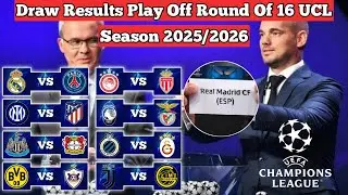 Draw Results Player Off Round Of 16 UEFA Champions League Season 2025/2026