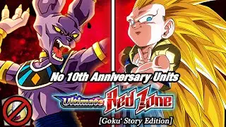 Goku Story Red Zone Beerus No 10th Anniversary Units No Items (DBZ Dokkan Battle)