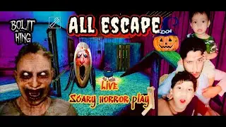 GRANNY SCARY LIVE PLAY | HORROR GAMEPLAY | ALL ESCAPE 🔐