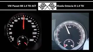 VW Passat B8 1.4 TSI ACT VS. Skoda Octavia III 1.4 TSI - Acceleration 0-100km/h