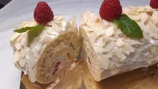 كيك رولي_قطو رولي_ سويسرول بالغلال🍌🥝🍒 بطريقة ساهلة و ناجحة🍰 (مع سر نجاح الجينواز👌)
