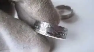 Hand-Made Double Sided Coin Rings: Swiss, Newfoundland, India, Canada