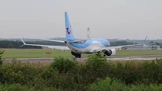 TUI B737 Max 8 Departing Newcastle Airport IN 4K! REG: G-TUMX