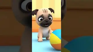 Cute Puppy Ball Spin Loop 🐶🎾 | Kids Cartoon Short