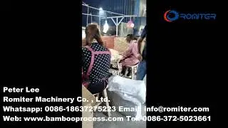 Drinking Bamboo Straw Hole Drilling Making Machine for Vietnam Customer