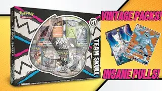 Pok&eacute;mon 2017 Team Skull Pin Collection Box Opening! VINTAGE PACKS (Pull after Pull!)