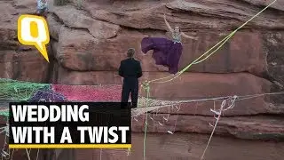A Unique Wedding planned on a Slackline, 400 Feet Above a Canyon | The Quint