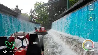 Fjord Rafting Onride POV with speed and g-force @ Europapark